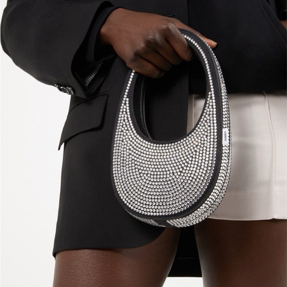Coperni black crystal bag